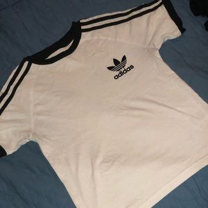 White black Adidas trefoil tee!